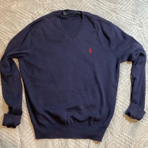 Polo v-neck sweater